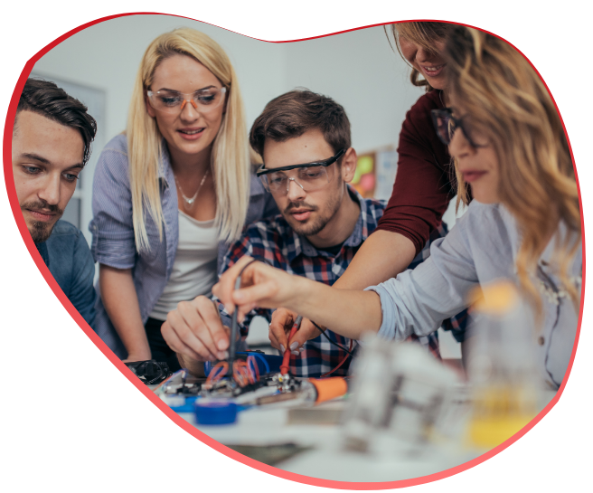 Two Girls working together